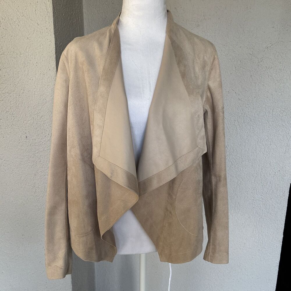 NWT BB Dakota Reversible Blazer Faux Suede And Leather - Cappuccino Size Small